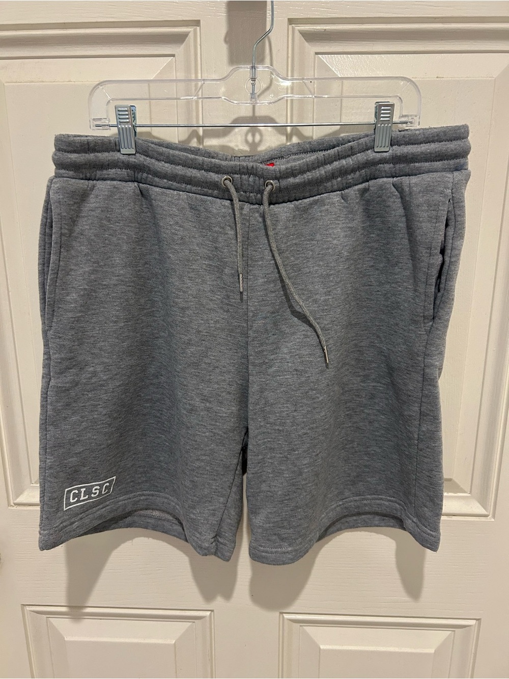 Men's Heather Gray Athletic Shorts with Drawstring